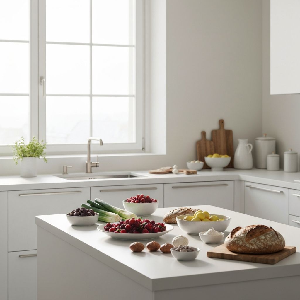 Helle minimalistische Schweizer Küche